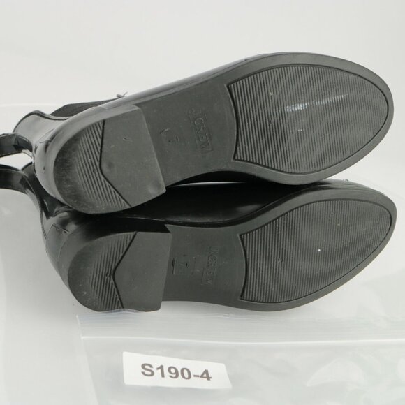 J Crew Womens Rain Boot Size 7 Black Rubber Water Resistant Chelsea Bootie Flat - Picture 10 of 12